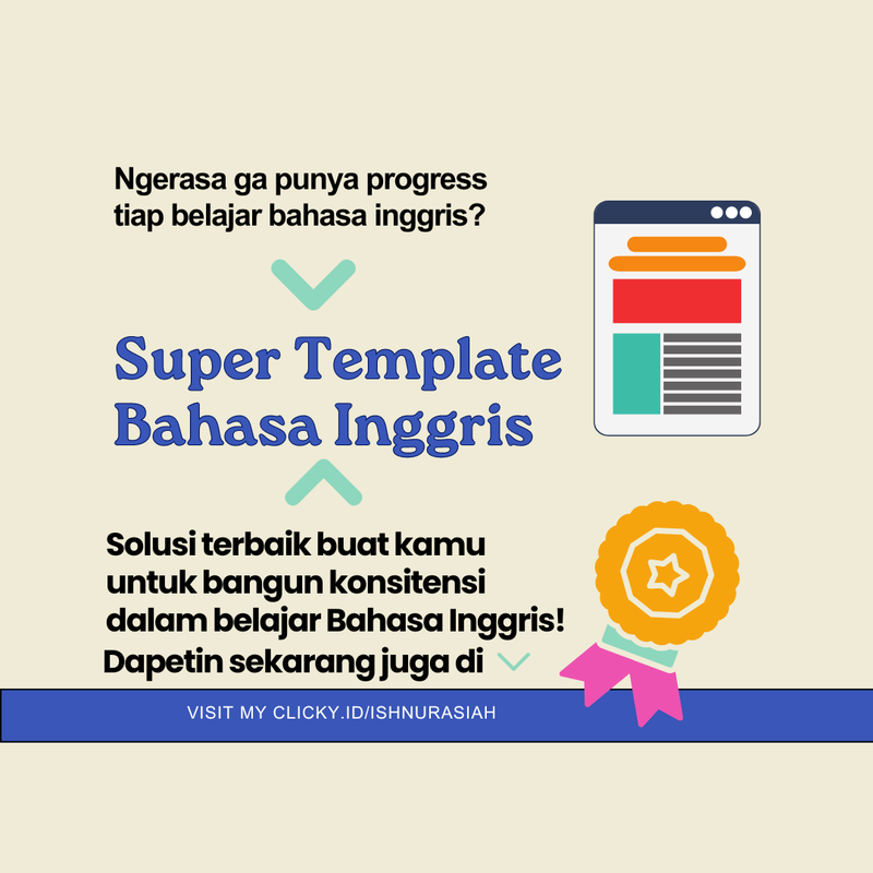 Highlight image 1 for Template Ampuh untuk Konsisten Belajar Bahasa Inggris 