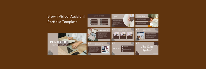 Highlight image 3 for [FREE] 3 Virtual Assistant Portfolio Canva Template