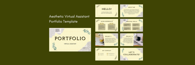 Highlight image 4 for [FREE] 3 Virtual Assistant Portfolio Canva Template