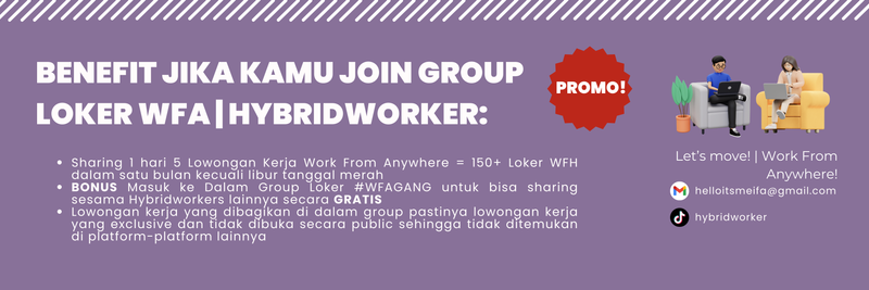 Highlight image 2 for 💬 [TODAY PROMO!!] GROUP LOKER WFA WFH 1 BULAN AGAR BISA WORK-LIFE BALANCE
