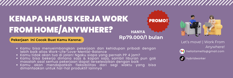 Highlight image 3 for 💬 [TODAY PROMO!!] GROUP LOKER WFA WFH 1 BULAN AGAR BISA WORK-LIFE BALANCE