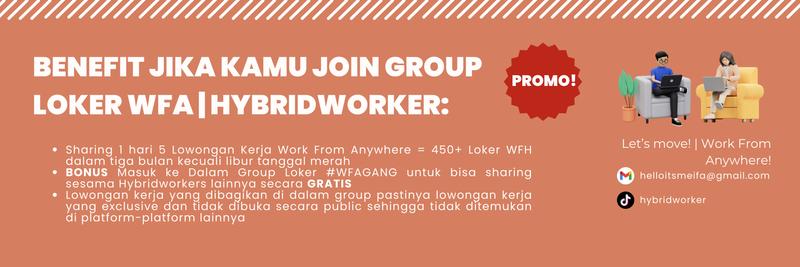 Highlight image for 💬 [TODAY PROMO!!] GROUP LOKER WFA WFH 3 BULAN AGAR BISA WORK-LIFE BALANCE 