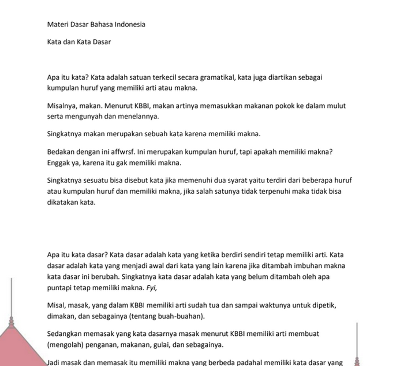 Highlight image for Materi Dasar dan Lanjutan Bahasa Indonesia dan Weekly articles+Full Akses Discord