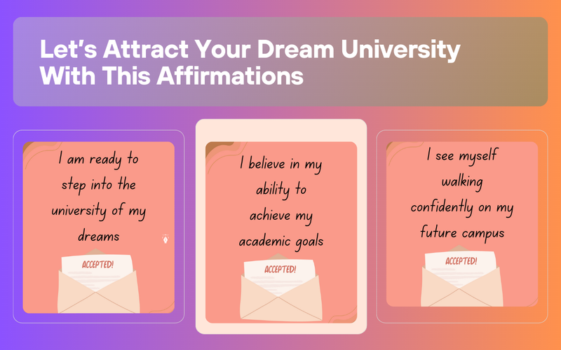 Highlight image for Affirmation for Attract Your Dream University