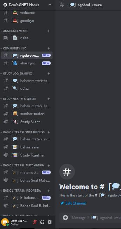 Highlight image 1 for Server Belajar SNBT di Discord