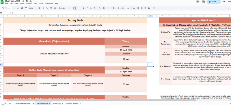 Highlight image for Materi Belajar + Study Log SNBT 2025
