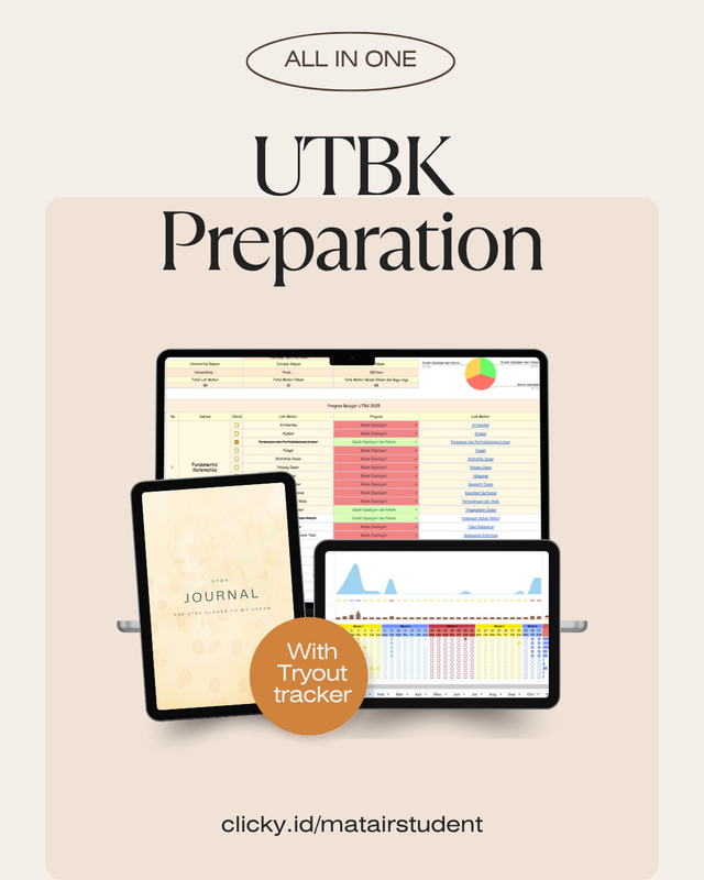 Highlight image for UTBK Preparation: Planner, Study Log, dan Habits Tracker
