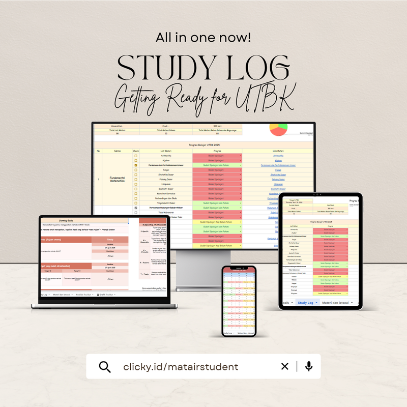 Highlight image for UTBK Preparation: Planner, Study Log, dan Habits Tracker