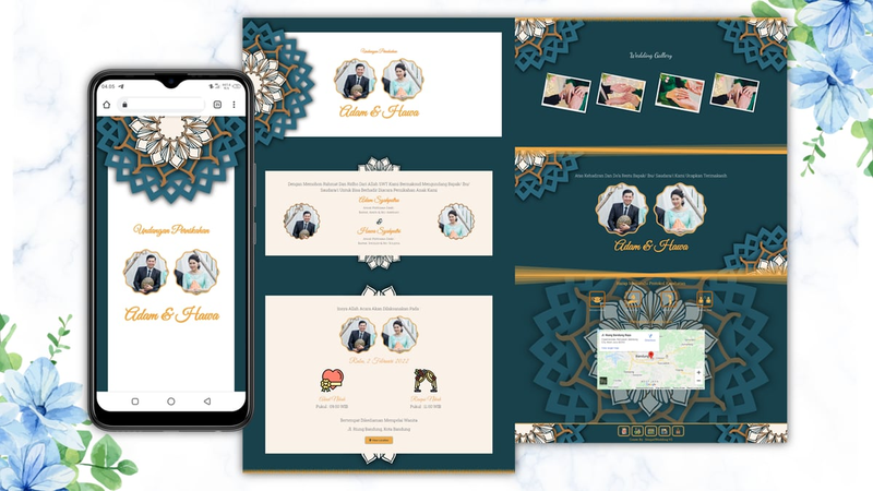 Highlight image 2 for PAKET TEMPLATE UNDANGAN PERNIKAHAN DIGITAL WEB & VIDEO PREMIUM 