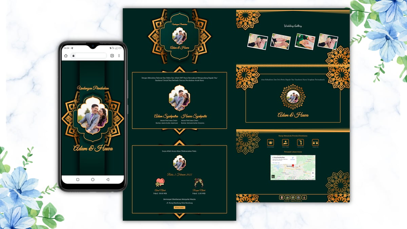 Highlight image 3 for PAKET TEMPLATE UNDANGAN PERNIKAHAN DIGITAL WEB & VIDEO PREMIUM 