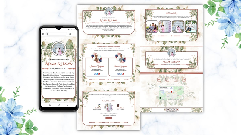 Highlight image 5 for PAKET TEMPLATE UNDANGAN PERNIKAHAN DIGITAL WEB & VIDEO PREMIUM 