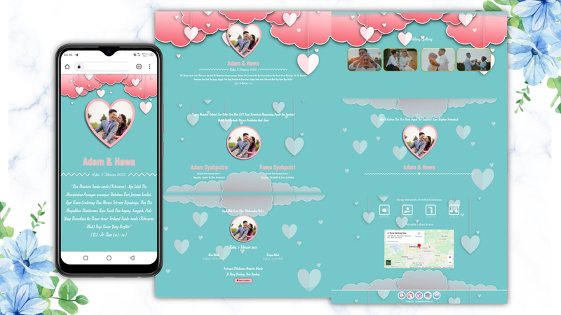 Highlight image 6 for PAKET TEMPLATE UNDANGAN PERNIKAHAN DIGITAL WEB & VIDEO PREMIUM 