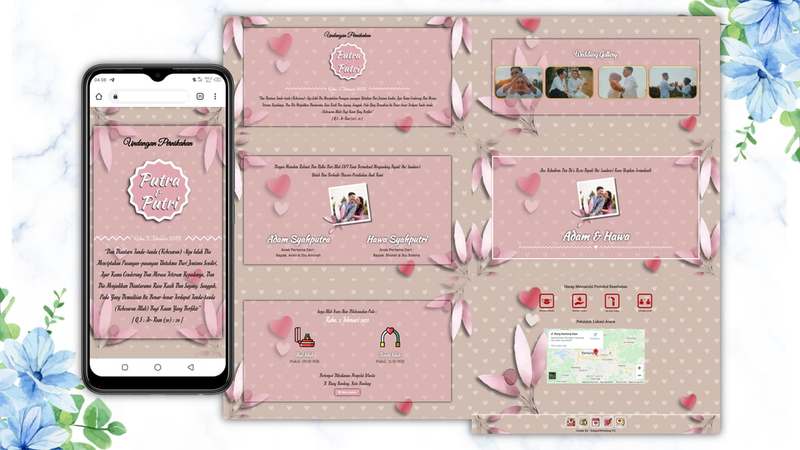 Highlight image 7 for PAKET TEMPLATE UNDANGAN PERNIKAHAN DIGITAL WEB & VIDEO PREMIUM 