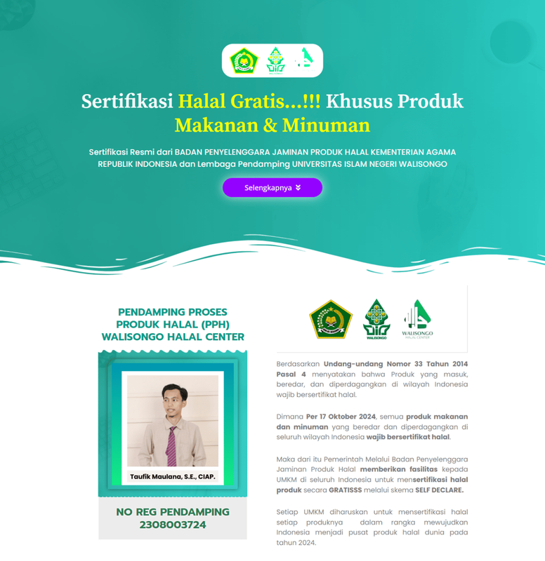 Highlight image for Sertifikasi Halal Produk Makanan & Minuman GRATISSS..!!!