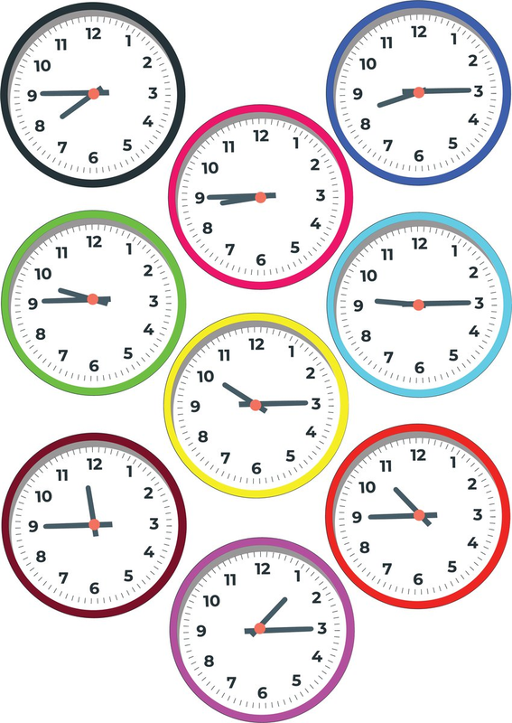 Highlight image 1 for [ FREE ] Jam Dinding Warna-Warni Vector