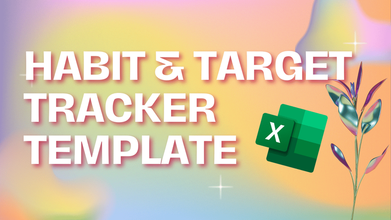Highlight image for Habit & Target Tracker Template in Ms. Excel