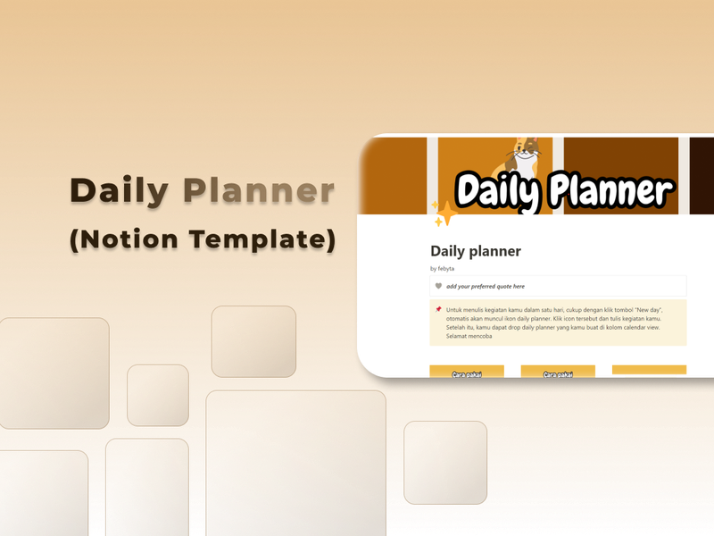 Highlight image for [Free] Template Daily Planner (Notion)