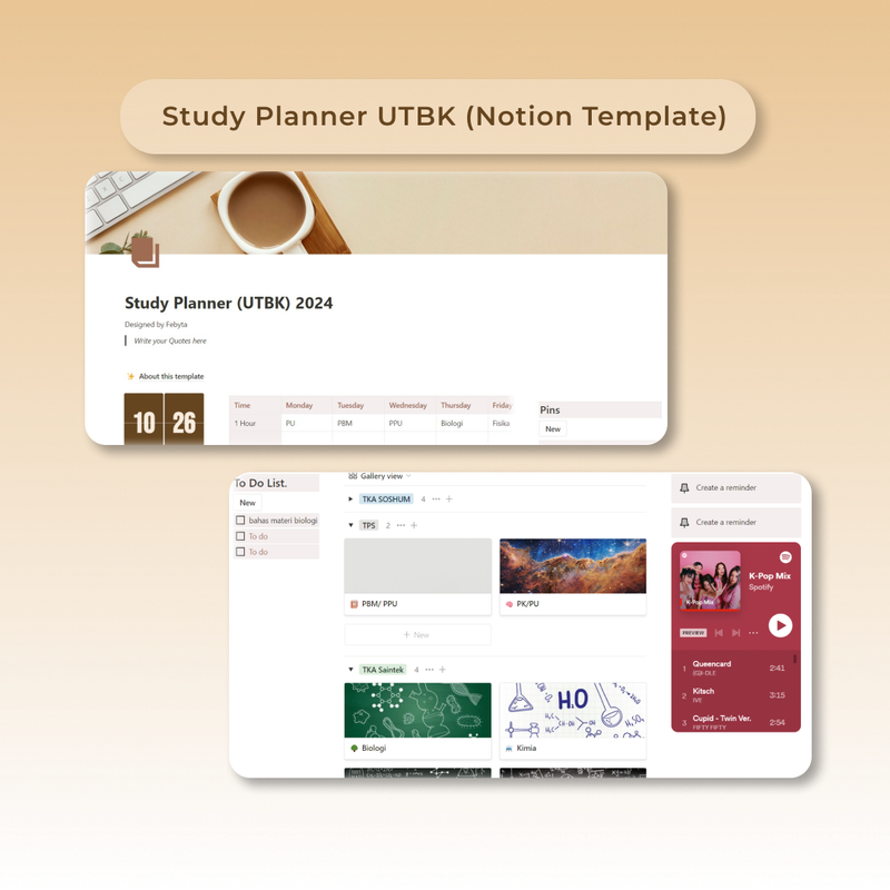 Highlight image for Study Planner (UTBK) [Notion Template]
