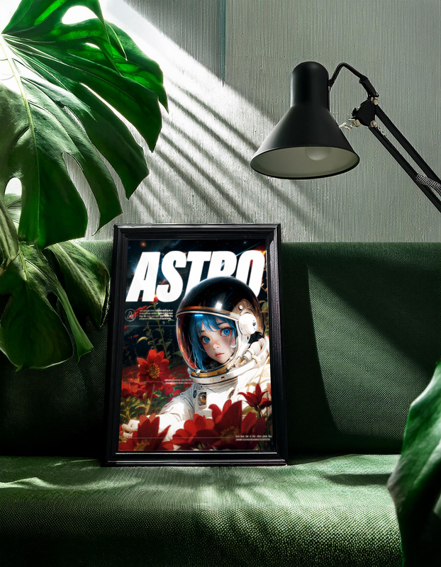 Highlight image for Poster Mockup on Green Couch