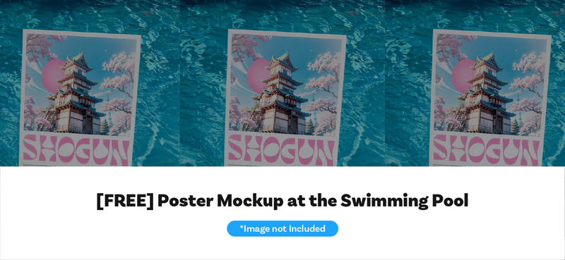 Highlight image for Poster Mockup at the Swimming Pool🏊🏻