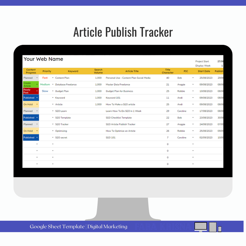 Highlight image for Article Publish Tracker