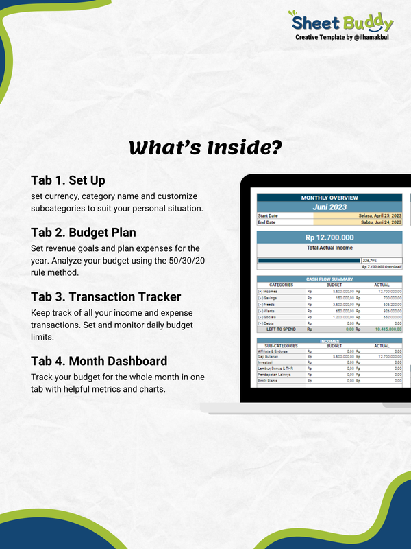 Highlight image for 🧮 Financial Planner Pro Template (Google Sheet / Spreadsheet not Excel)
