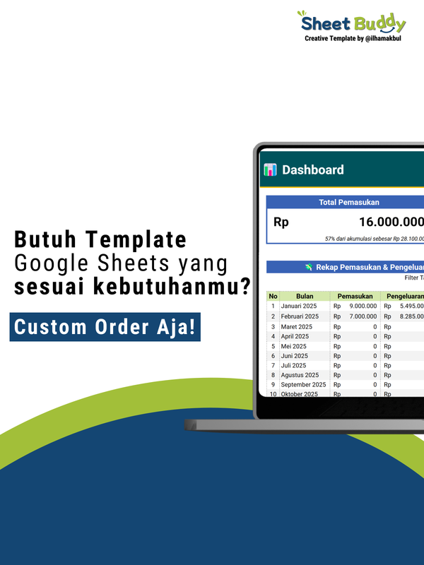 Highlight image 2 for Custom Order Template Google Sheet