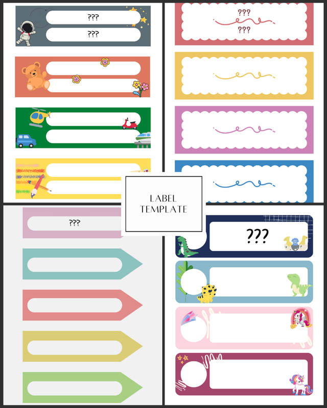 Highlight image for Template Label Nama