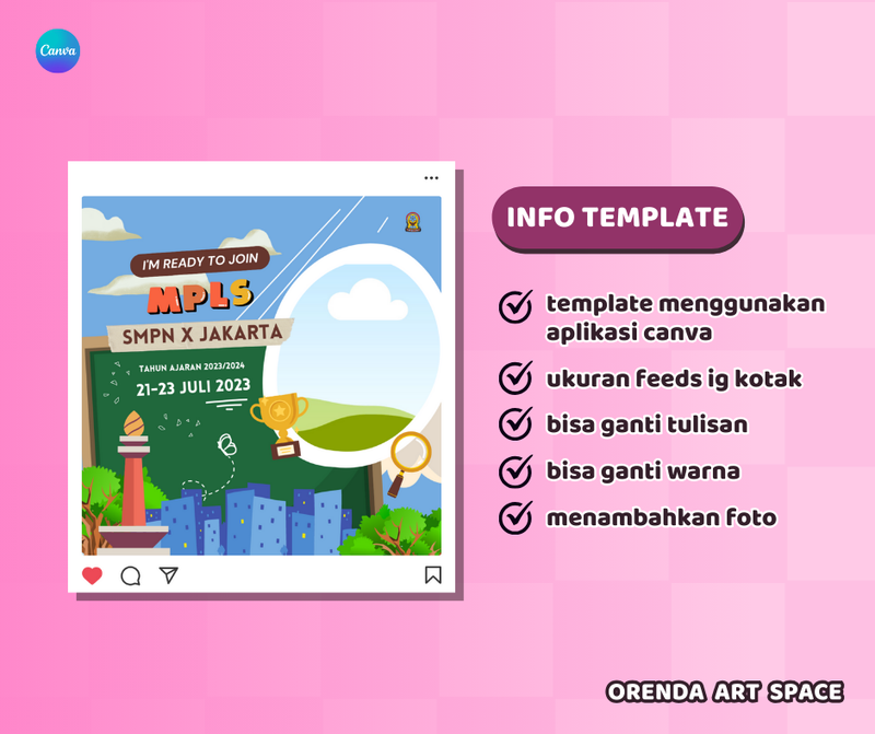 Highlight image for [FREE] Desain Twibbon MPLS Canva Template 