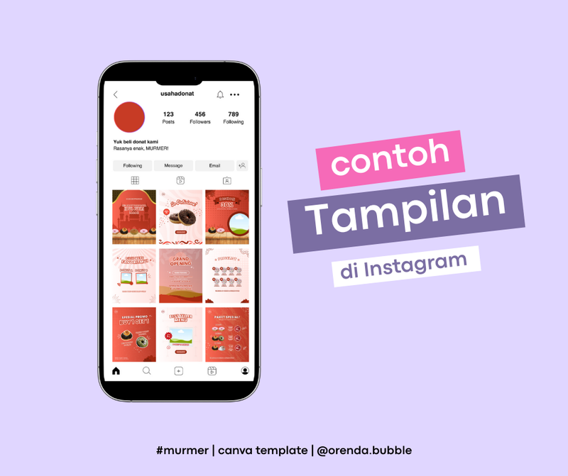 Highlight image 6 for Template Desain Instagram USAHA JUALAN MAKANAN | 40 TEMPLATE DESIGN CANVA 