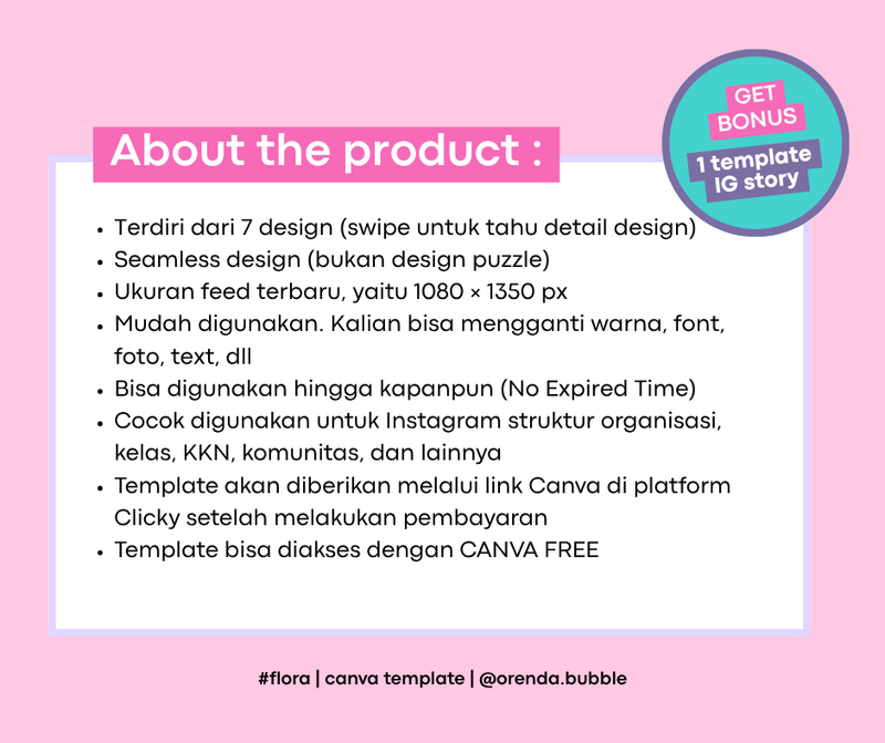 Highlight image 2 for Template Feed Instagram Struktur Organisasi & KKN | Template Canva Aesthetic | #FLORA EDITION