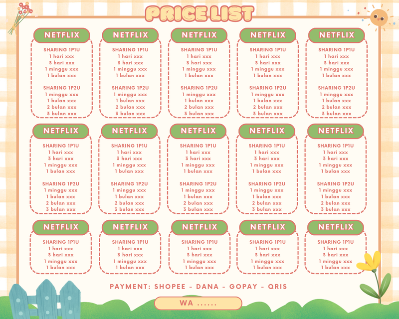 Highlight image for Sunny Garden's Template Pricelist