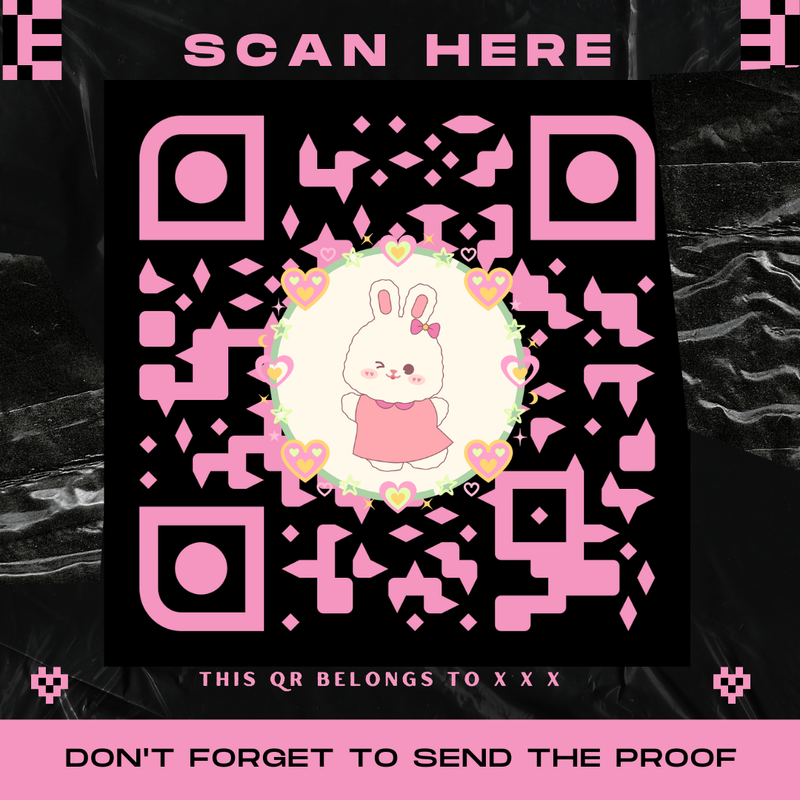 Highlight image 1 for Black Pink Template QR Payment 