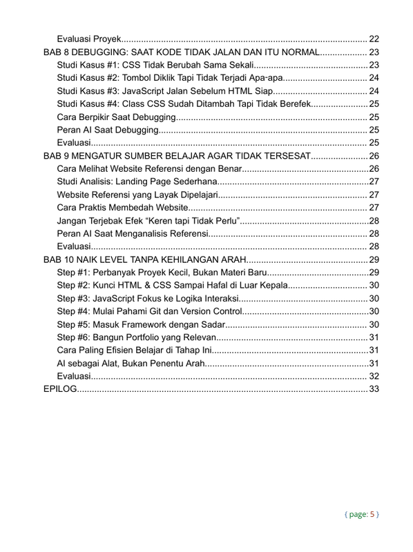 Image 1 for Daftar Isi & Kata Pengantar