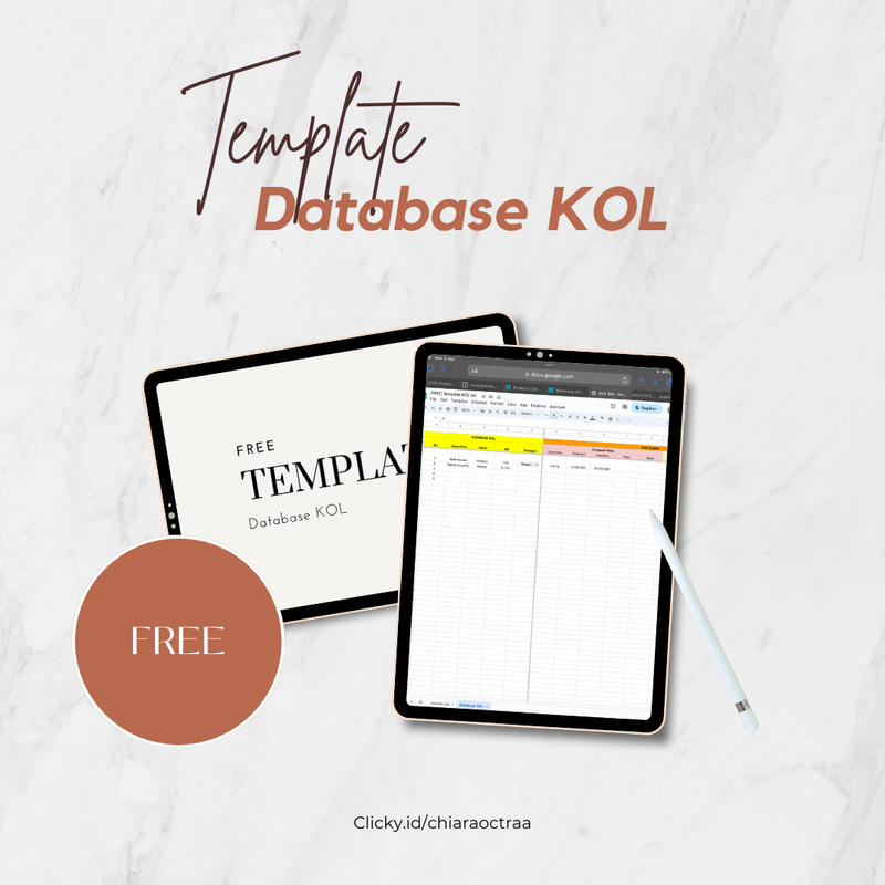 Highlight image 1 for [FREE] Template Database KOL