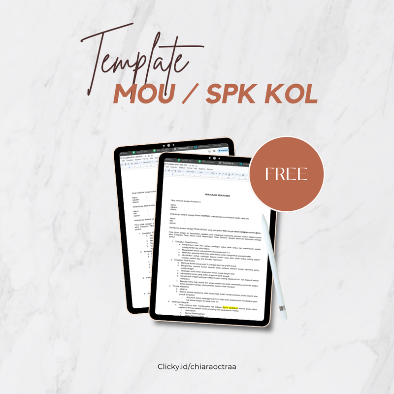 Highlight image for [FREE] Template MOU / SPK KOL