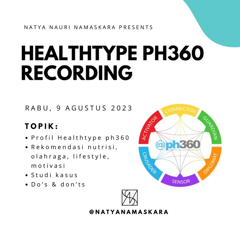 Highlight image for FREE Healthtype ph360 Recording - 9 Agustus 2023