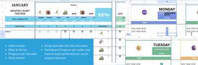 image for Habit Tracker Google Sheets - Progressive Emoji button