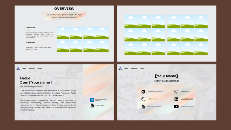 Highlight image for Canva Website Portfolio Template for Graphic Designer+FREEBIES Job seeker starter pack