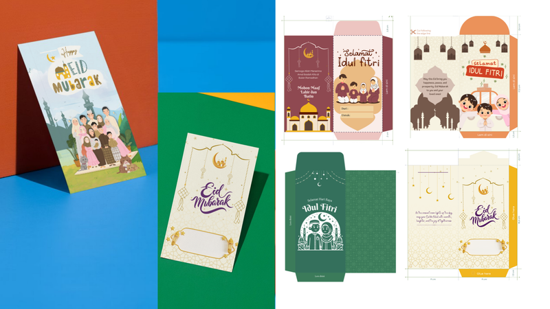 Highlight image for 10 Design Amplop THR Lebaran Idul Fitri Money Pocket Design – Ready-to-Print Digital File