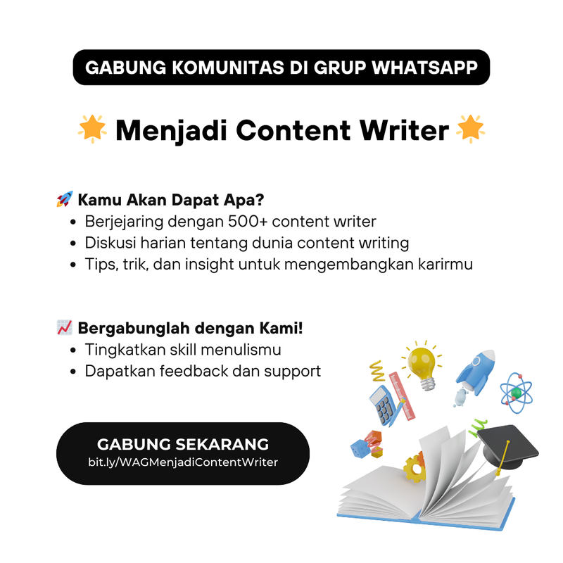 Highlight image for KELAS GRATIS MENJADI CONTENT WRITER 🚨