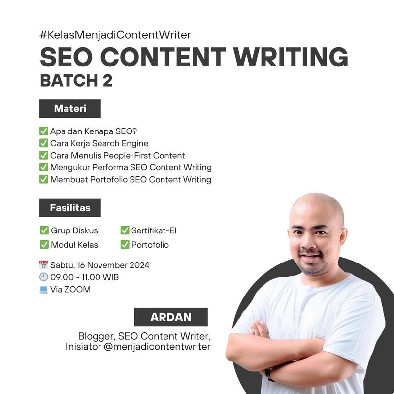 Highlight image 1 for Kelas SEO Content Writing  💻 