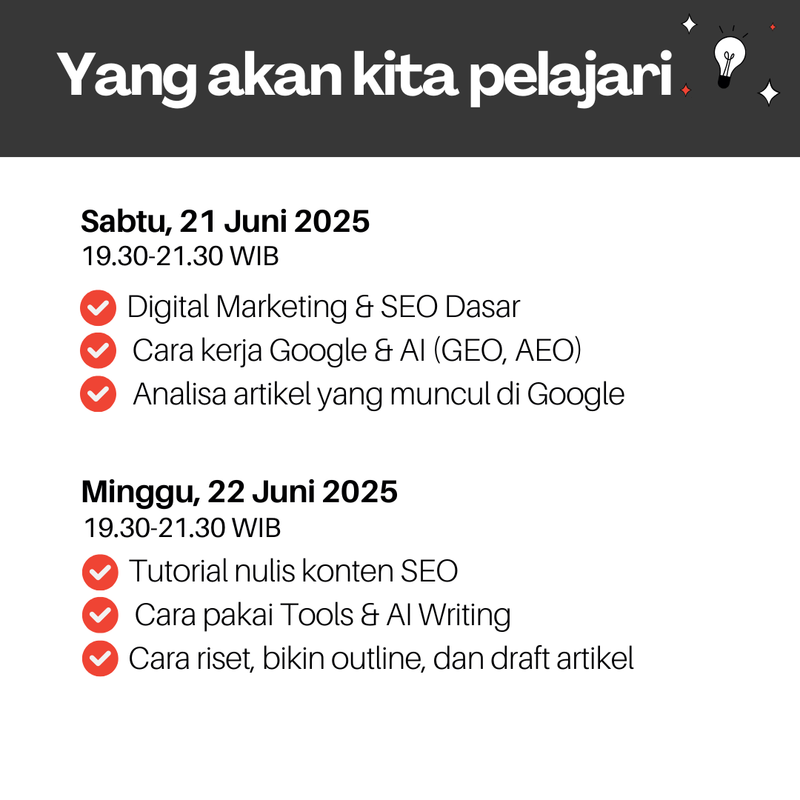 Highlight image 2 for Kelas SEO Content Writing  💻 