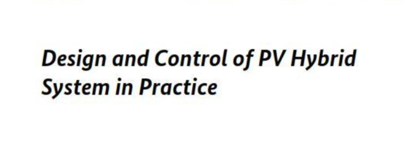 Highlight image for [ FREE PRODUCT !! ] E-BOOK : Design and Control of PV Hybrid System in Practice