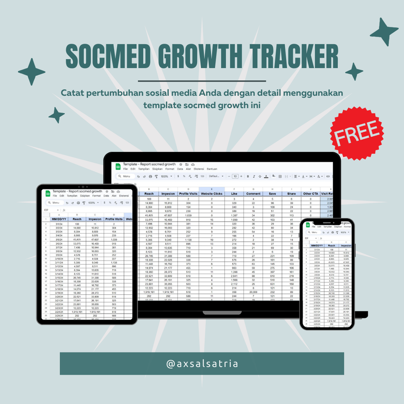 Highlight image for Template Socmed Growth Tracker