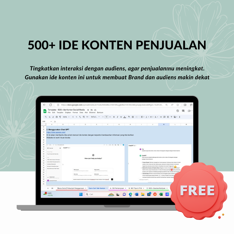 Highlight image for GRATIS!! TEMPLATE - 500+ IDE KONTEN PENJUALAN
