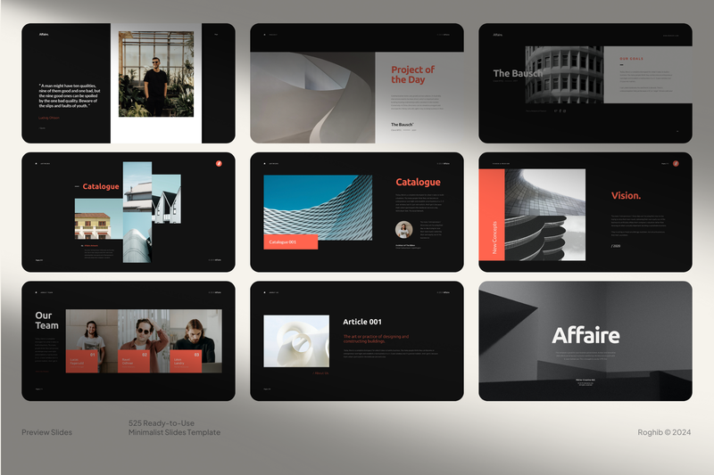 Highlight image 5 for 525 Ready-to-Use Minimalist Slides Template