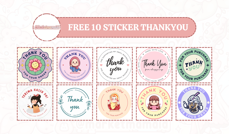 Highlight image for Free 10 Thankyou Sticker for Business by Marketmamaid