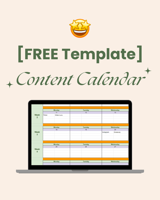 [FREE Template] Content Calendar