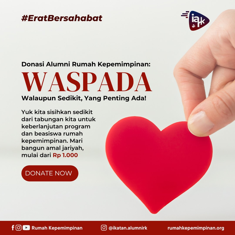 Highlight image 1 for Donasi Alumni Rumah Kepemimpinan: WASPADA!